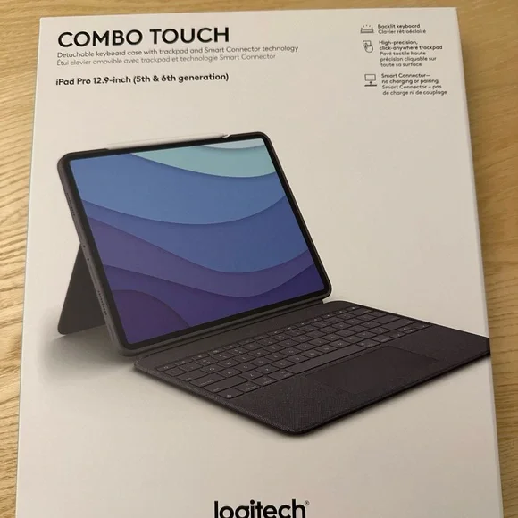 Logitech Combo Touch iPad Pro 12.9'' 5th & 6th Gen Keyboard Case Tablet Keyboards